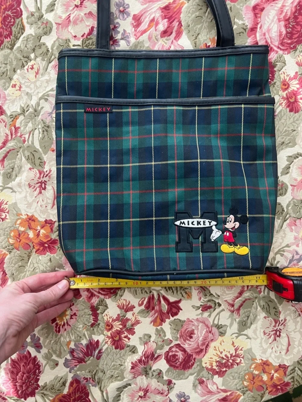 90s y2k vintage plaid Mickey purse Disney - Picture 2 of 9